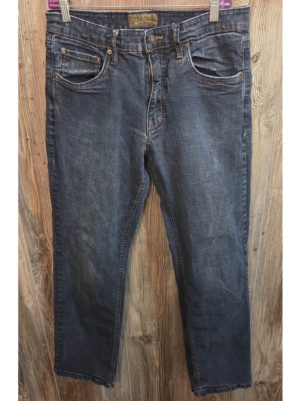 Urban Star Denim Blue Jeans Straight Leg Men Size 32x32 western rodeo workwear